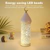 LED Decorative Atmosphere Lamp Anti-Scratch Ramadan Metal Ornaments Lamp Battery Powered Candle Holder Tea Light for Home Decor