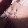 Butterfly Waist Chain Women Boho Beach Multi-Layer Tassel Belt With Rhinestone Accents Bikini Accessory