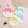 1Pcs Cute Donut Towel with Hanging Function Absorbent and Soft Not Easy To Shed Hair Kitchen and Bathroom Small Towel