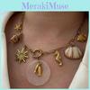 Shell Necklace Summer Ocean Jewelry With Adjustable Clasp For Women