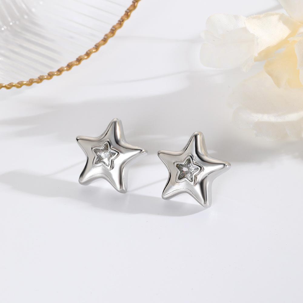 

Серьги-пусеты Геометрическая звезда с покрытием из меди 18 карат для женщин