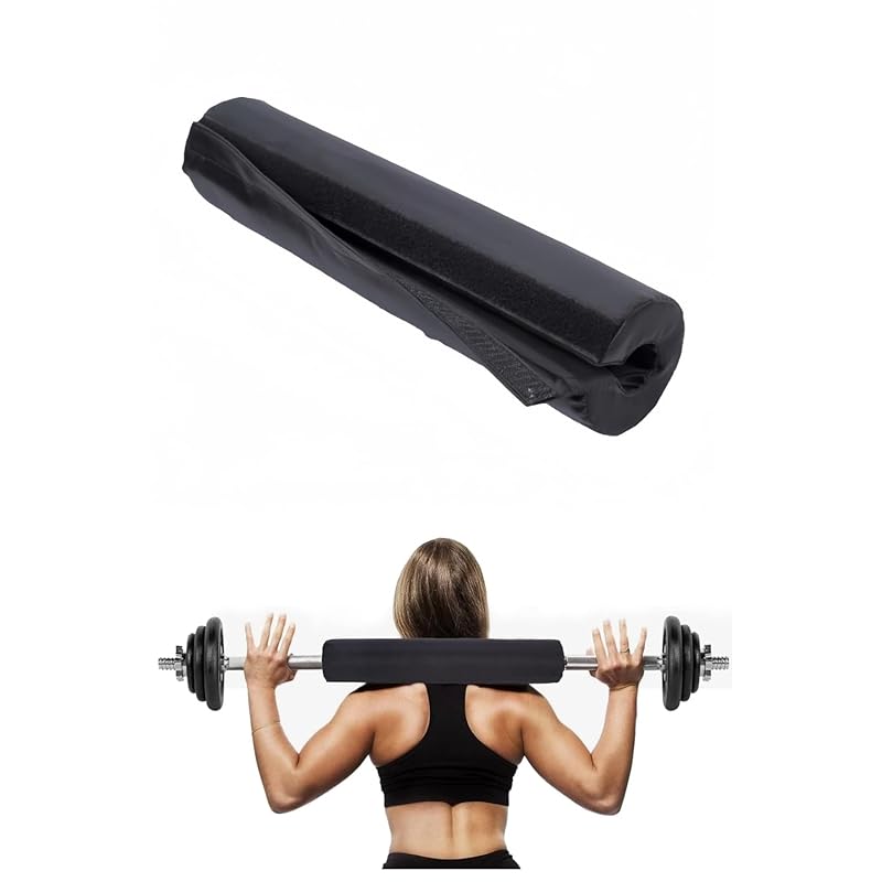

YFFSFDC Barbell Pad, Squat Pad, Squat Bar Cushion, Shoulder and Neck Support and Protection, Black