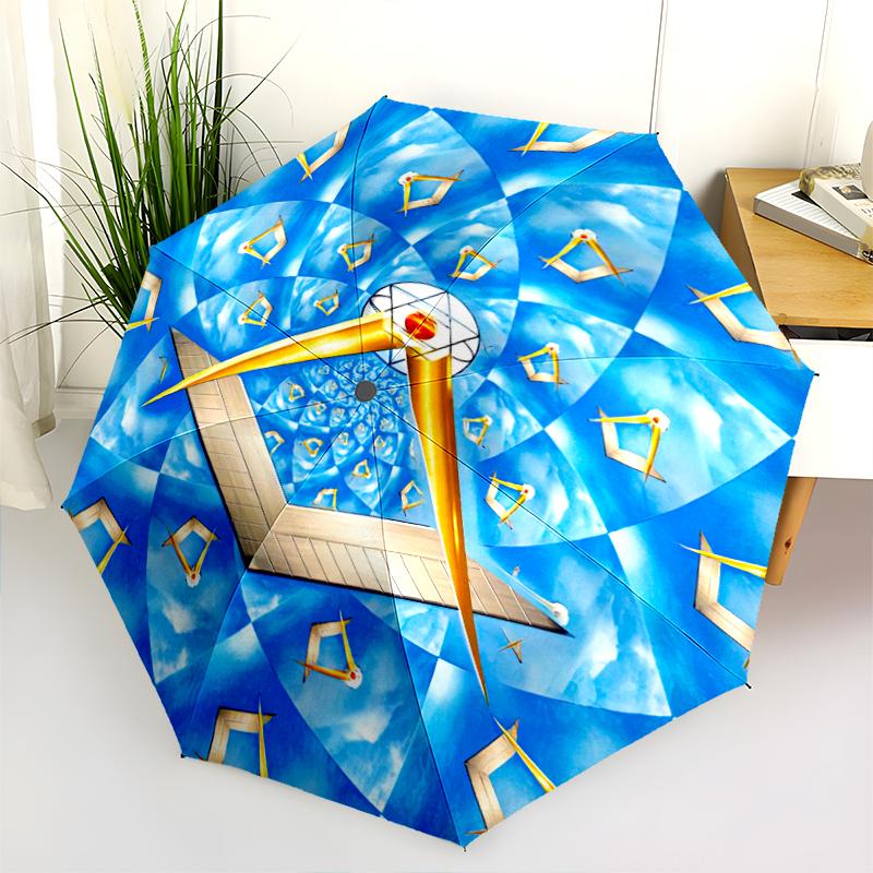 1PC Freemasonry Umbrella Portable Folding Umbrella Iron Frame Hole Bone Structure Outdoor Home Umbrella A5