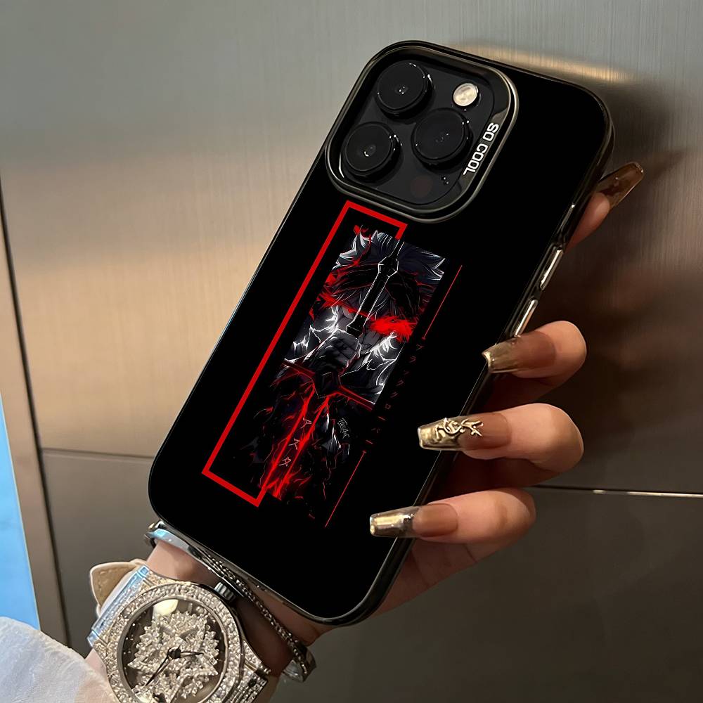 

C-Clover Asta B-Black Phone Case For iPhone 17,16,15,14,13,12,11 Plus Pro Max Colored Silver Phone Case iPhone16ProMax