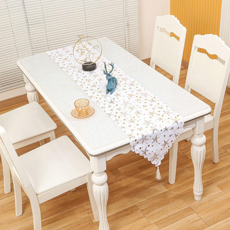 

Рождественское украшение для дома Настольный флаг Скатерть Рождественские украшения Горячий золотой настольный флаг Отель Торговый центр Рождественские украшения five star золотой