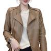 2025 Women's Long Sleeve Leather Jacket - Chic, Versatile Korean Fashion for Spring and Autumn.