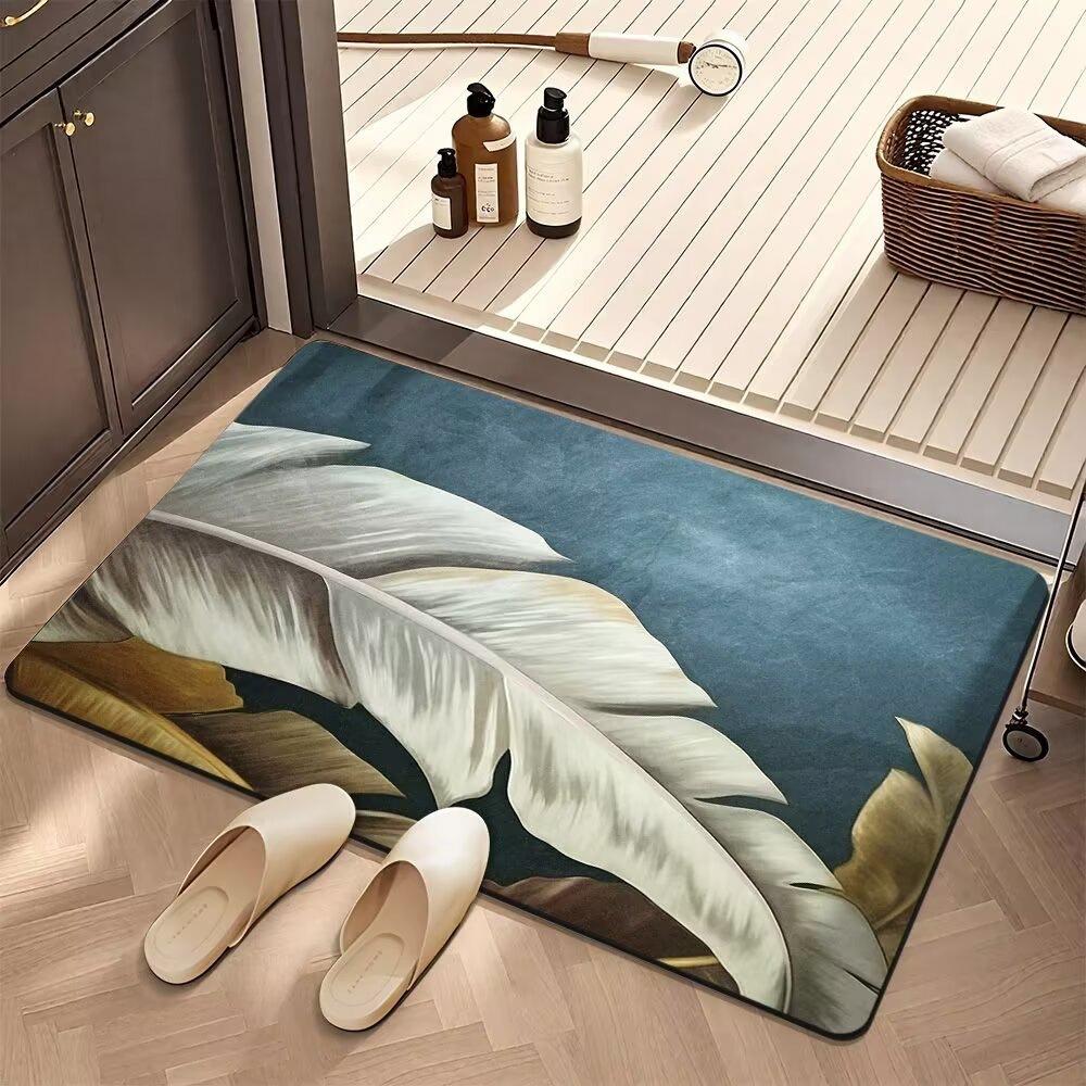 Bathroom Floor Mat Quick Drying Floor Mat Bathroom Carpet Dirt Resistant Wear-resistant Easy To Maintain Mat