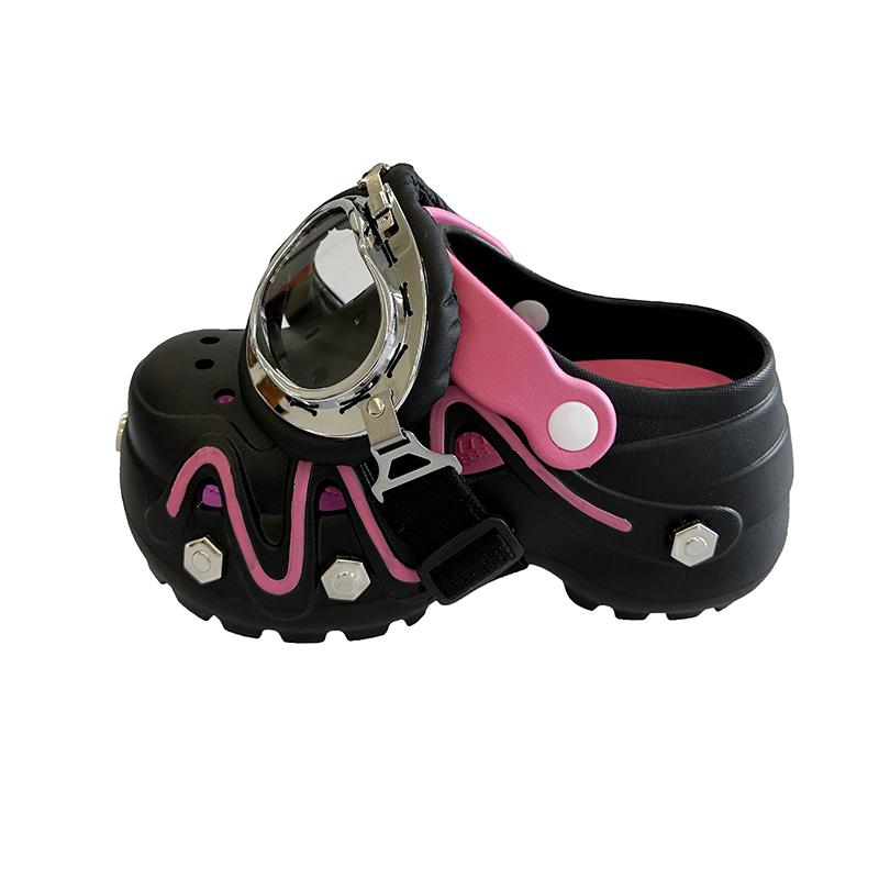 

Съемные очки Baotou Платформа Крутые Драги Женские 2025 Лето Новые Круглый Носок Глубокий Вырез Носить Увеличенные Пляжные Сандалии 39