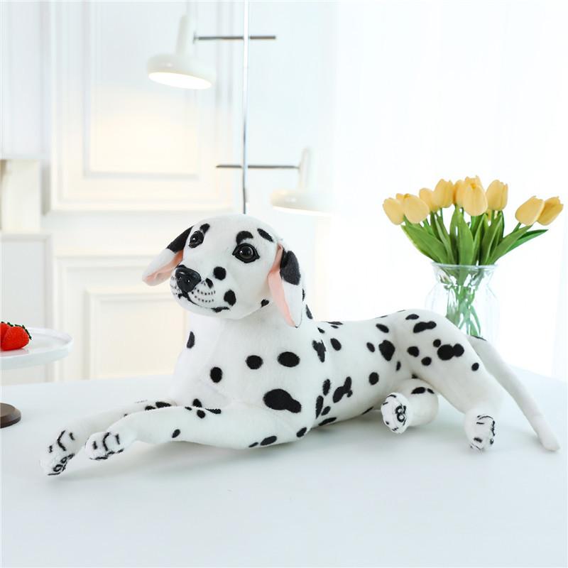 

Собака Мягкая Плюшевая Игрушка Реалистичный Щенок Овчарка Шарпей Далматин Реквизит для Кровати для Детей Dalmatian Lying,28cm