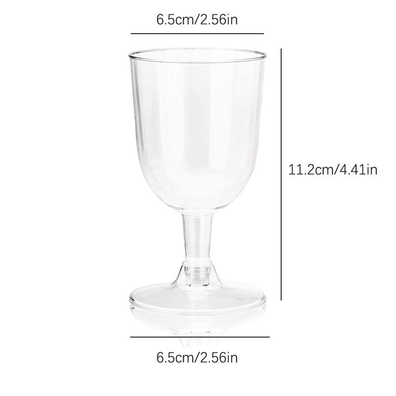 1/6 ks Odnímatelné sklenice na víno Přenosné odnímatelné plastové sklenice na víno Lehké odolné proti pádu Opakovaně použitelné pro venkovní kempování