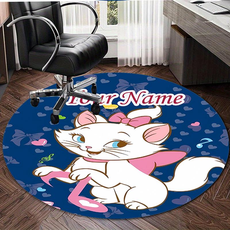 Personalized M-Marie Round Chair Office Rug - Perfect for Mat, Office Chair & More - Ideal Gift for Birthdays and Holidays