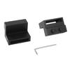 Sliding Door Track Kit, Max. 100 kg Load Capacity, Metal, Black, 2 m, Black