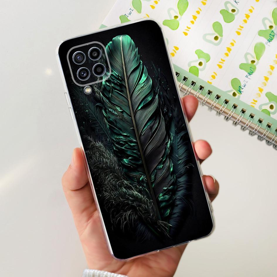 For Samsung Galaxy M32 Case SM-M325F Cover Popular Flower Clear Silicone Soft TPU Funda For Samsung M32 4G M 32 GalaxyM32 Bumper