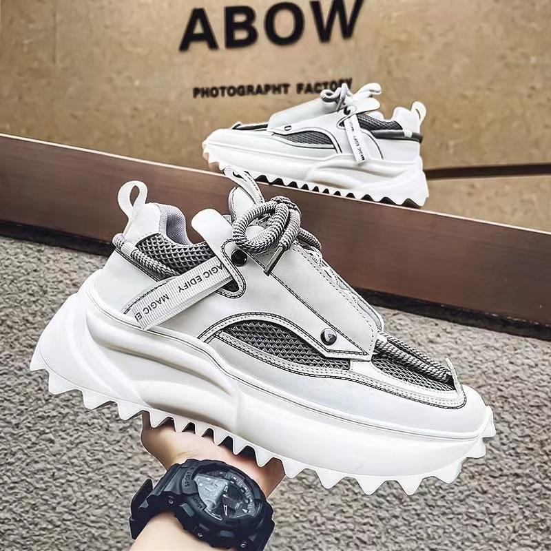 Klobiger Sneaker Herren Designer Reifensohle Laufschuhe Mode Lässig Mesh Atmungsaktives Gewebe Erhöhte Interne Plateauschuhe