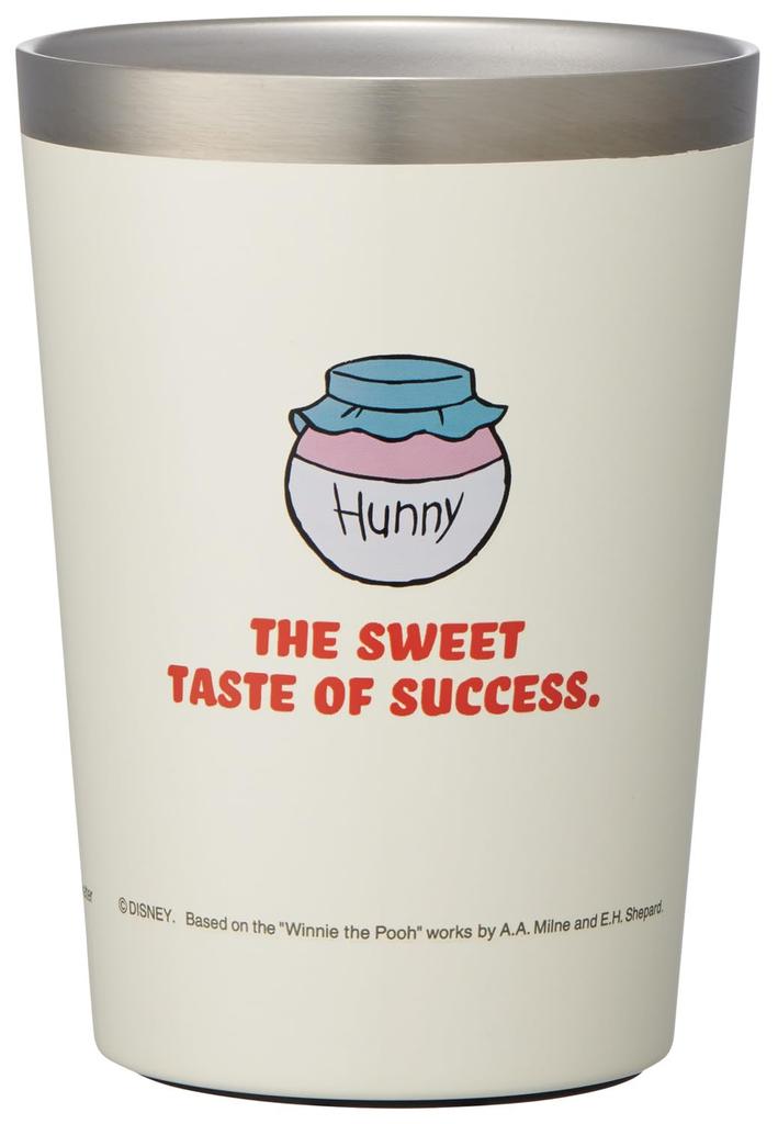 Skater Insulated Stainless Steel Tumbler for Convenience Store Coffee, 400ml, Medium, Disney Winnie the Pooh Funny Face Design, STCV2