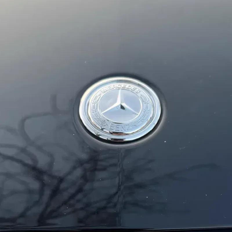 hzrm1 45mm Car Front Emblem Badge Modified Bonnet Chrome Hood Cover for Mercedes Benz W203 W204 C E S Class W210 W211 W220