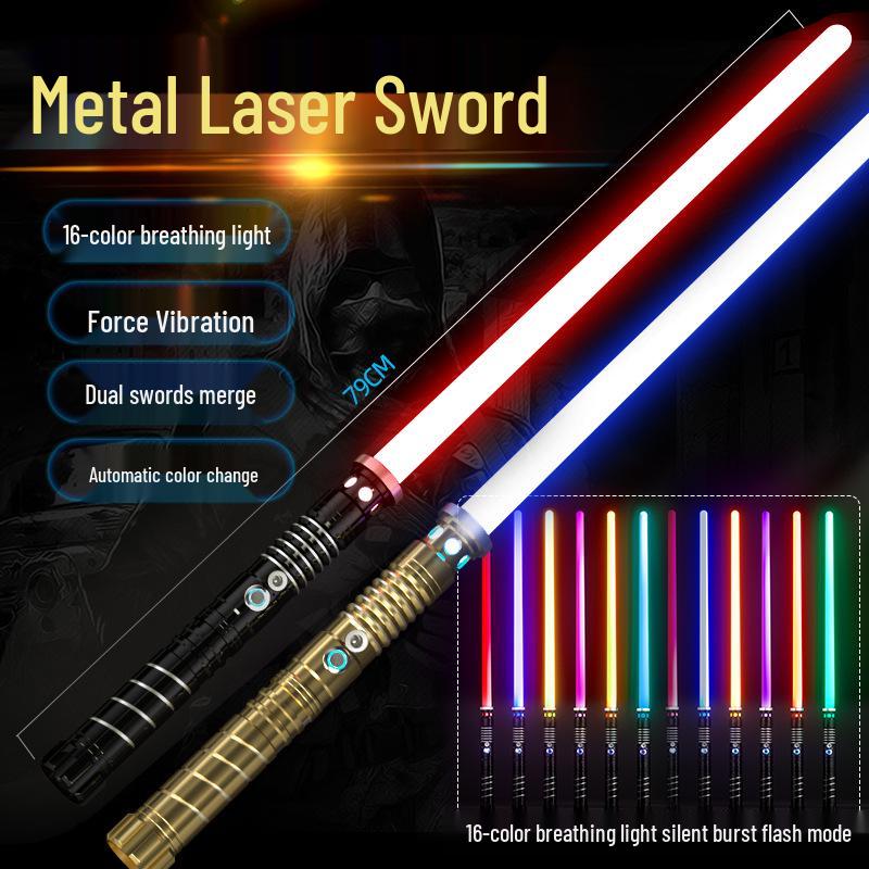 Star Wars RGB Lightsaber: 16 Color Metal Laser Sword with USB Charging