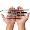 Curved Round Head Anti-Slip Stainless Steel Tweezers for Aquatic Plants and Succulents