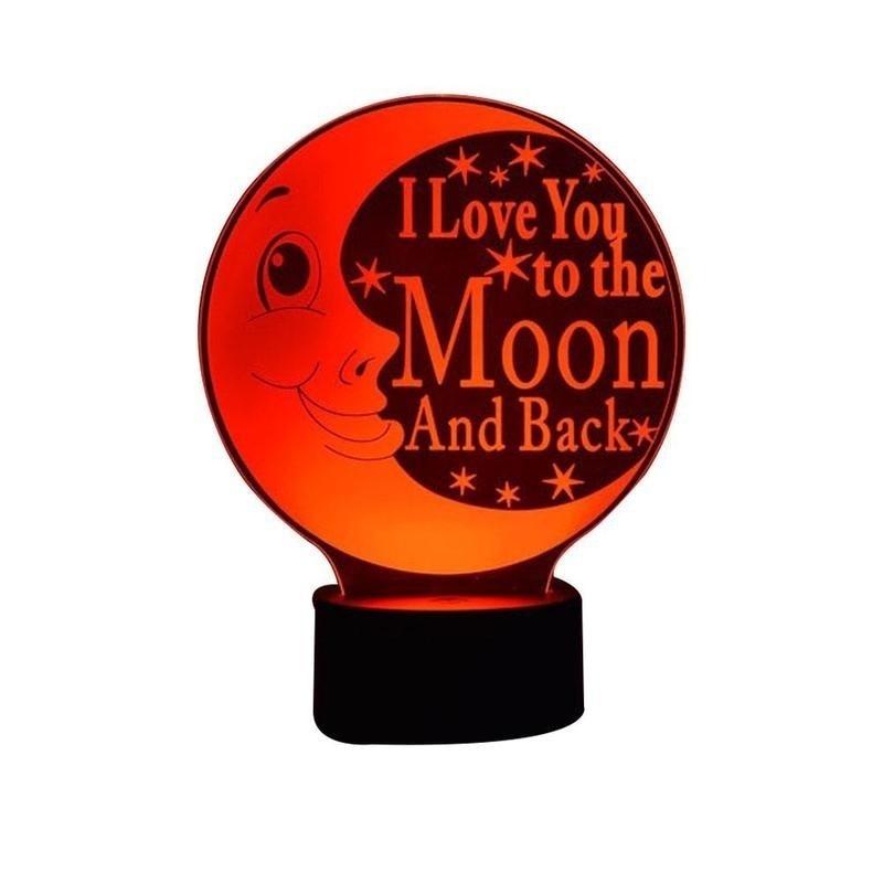 Neue LED 7 Farben wechselnde 3D-Nachtlicht-Tischlampe, USB-Lampe, Acryl, Mondnacht-Design