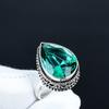 Green Apatite Gemstone Ring, 925 Sterling Silver Jewelry, Handmade Ring, Green Apatite Statement Silver Ring, Birthday Gifts For Wadding