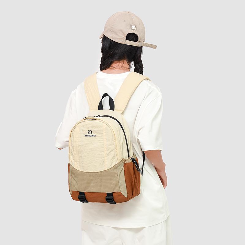 Lightweight Travel Contrast Backpack Student Schoolbag Women's Large Capacity Commuter Backpack