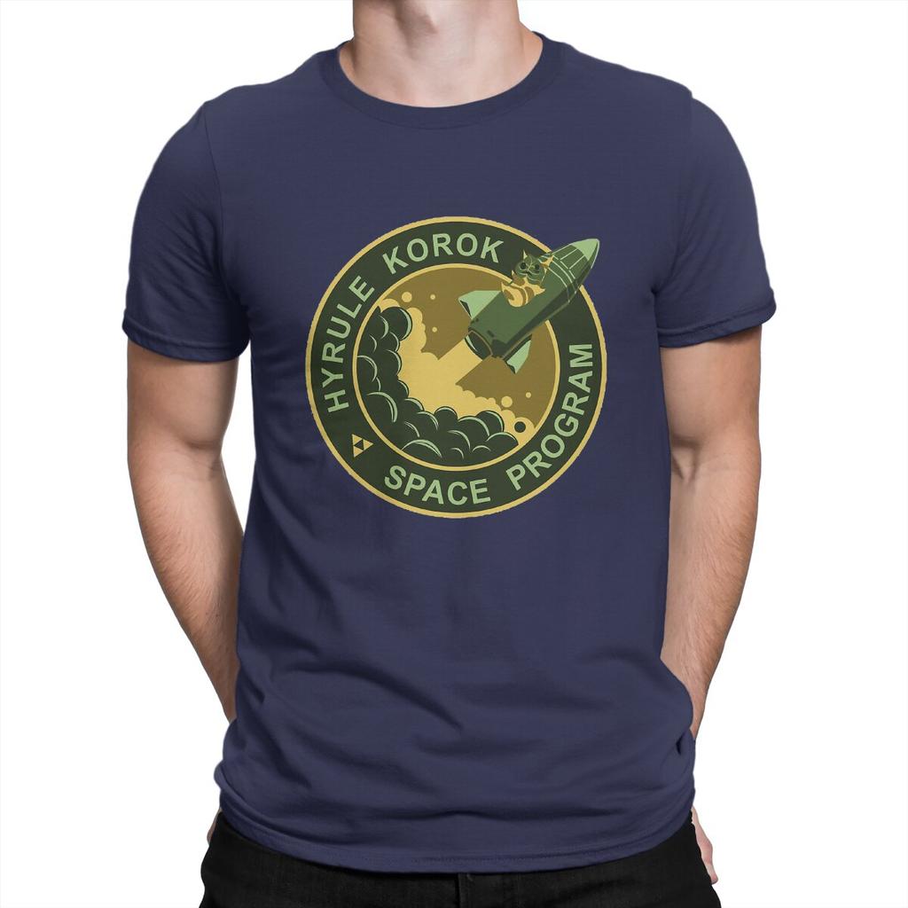 Leisure Korok Space Program T-Shirt for Men Round Neck  Cotton T Shirt Z-Zelda Short Sleeve Tee Shirt Printed Clothing