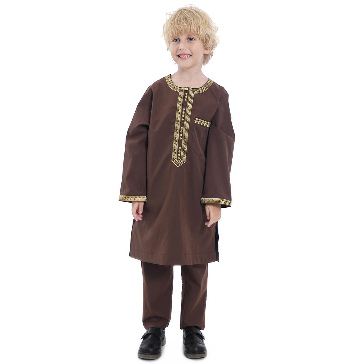

Middle East Teen Boy Embroidered Robe Set, TH878 - In Stock 150 cm кавовий