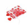 100 Pezzi Sacchetti in Organza a Forma di Cuore Rosso Matrimonio San Valentino Regalo Sacchetto con Coulisse per Caramelle Sacchetti Esposizione Gioielli Decorazione Festa di Compleanno