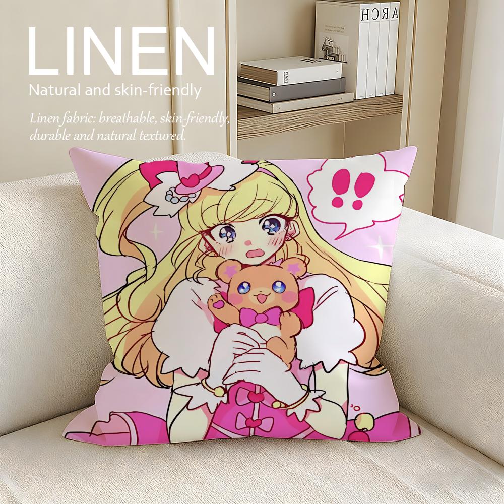 Anime Maho Girls Precure Cushion Cover Pillowcase Set Pcs X X Breathable Washable Sofa Cushion Cover