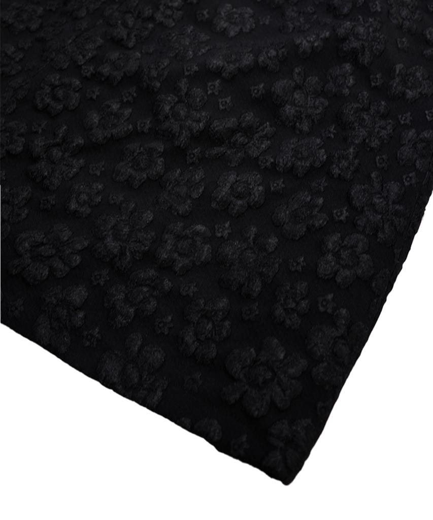 Sio Pintuck Jacquard Midi Skirt [Black]