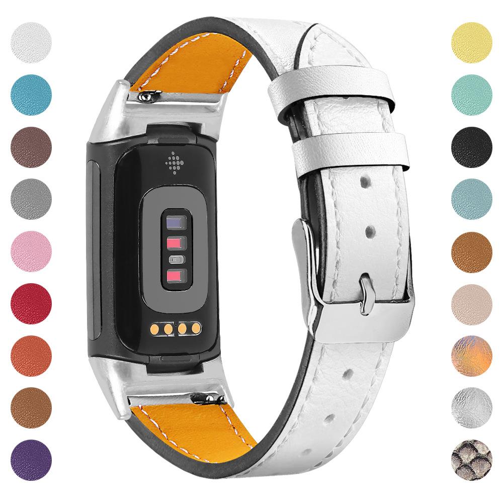 Replacement Genuine Leather Watch Strap For Fitbit Charge 3/4, Unisex