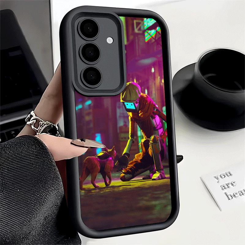 Phone Case for Samsung Galaxy A17 A16 A15 A14 A13 Stray Cat Game B-12 A56 A36 A26 A55 A35 A25 A54 A34 A24 A53 A33 A23 A07 A06