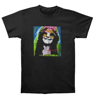 Offizielles Janis Joplin Psychedelic Herren Schwarz 100% Baumwolle T-Shirt Herren T-Shirts Top Janis Joplin Klassisches T-Shirt
