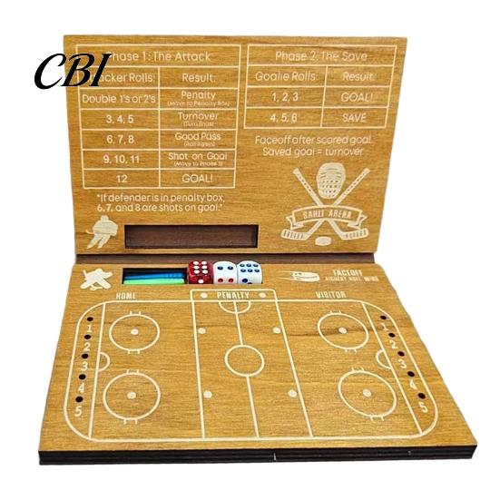 Quick Start Board Game Ice Hockey Dice for 2 Players, Fast-Paced Tabletop Strategy Party Game, Portable Travel Hockeys Fans, Adults Competitive