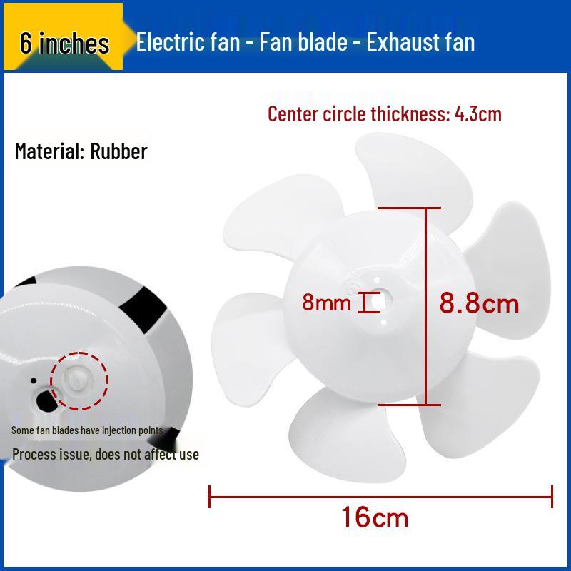 Exhaust Fan Blades: 6-12 Inch Ventilation Accessories with D Hole