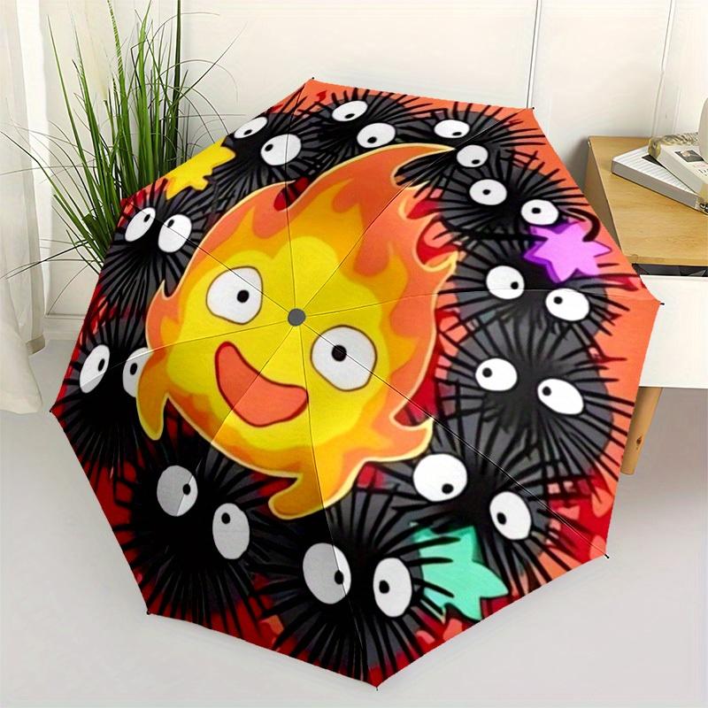 

1pc Flame Friends Umbrella with Plastic Handle,Suitable for All Seasons Home Travel Outdoor UmbrellaM1236