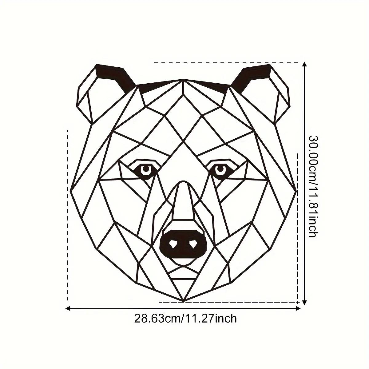 

Creative Line Bear Iron Crafts Стильный декор для интерьера и улицы, идеально подходит для гостиной, прихожей и украшения стен на улице светло-серый