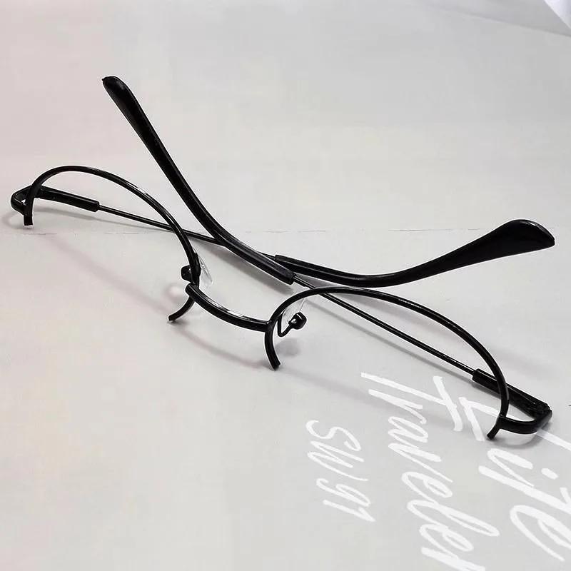 Anime Metallrahmen Brille Sommer Damen Mädchen Schwarz Halbrahmen Ohne Gläser Brillen Cosplay Party Dekoration Modeaccessoires
