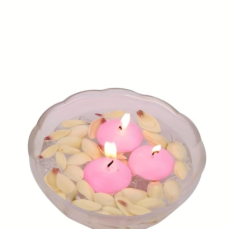10Pcs Romantic Decor Floating Candles Round Smokeless Candles Wedding Party Home Hotel Decor Props