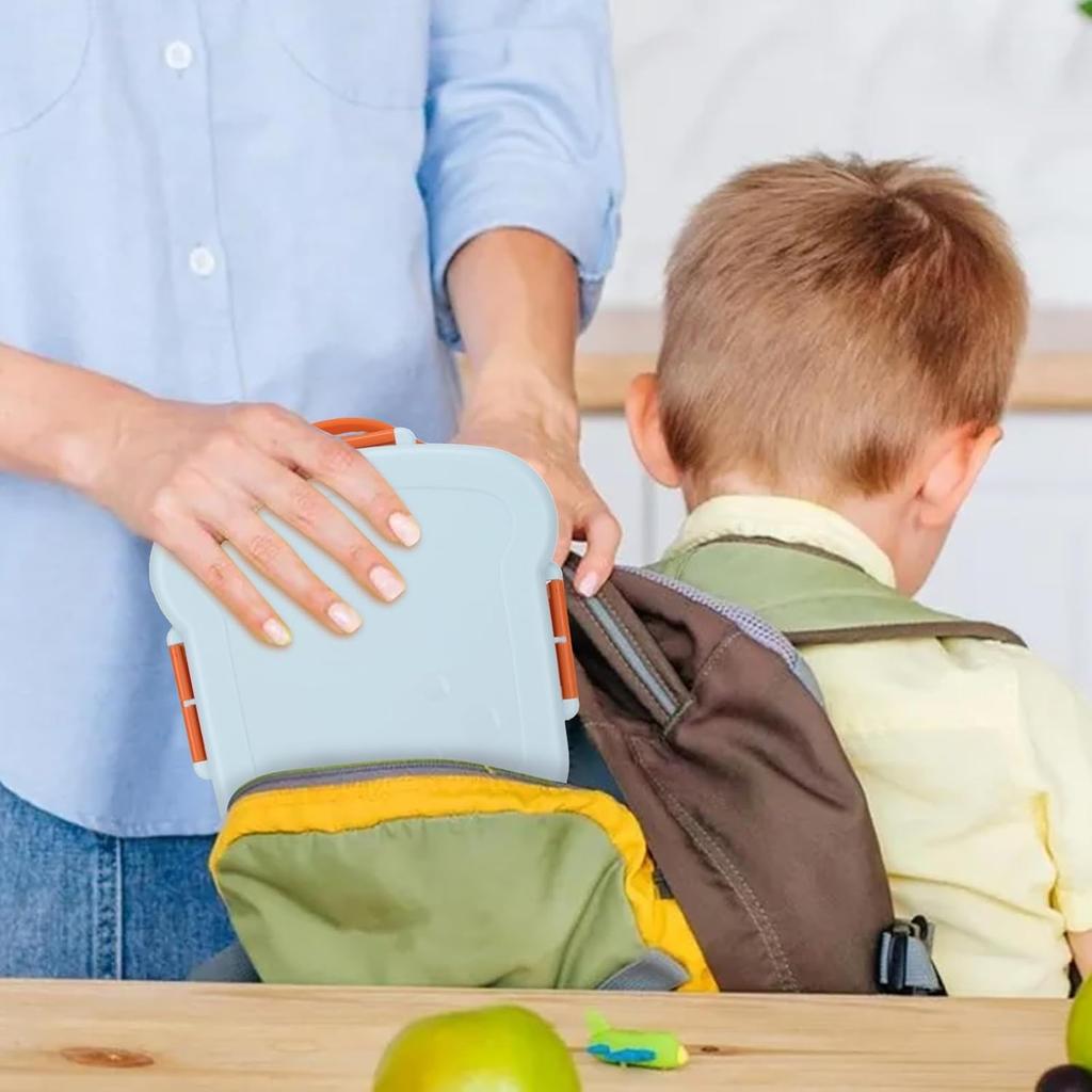 Bento Box for Kids School Lunch Box with Utensils and A Dipping Bowl Leak-Proof 4 Compartments with Carrying Handle