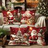 1pcs Christmas Santa Snowman Pillowcases ,Suitable for Christmas home decoration pillowcase, without pillow core.