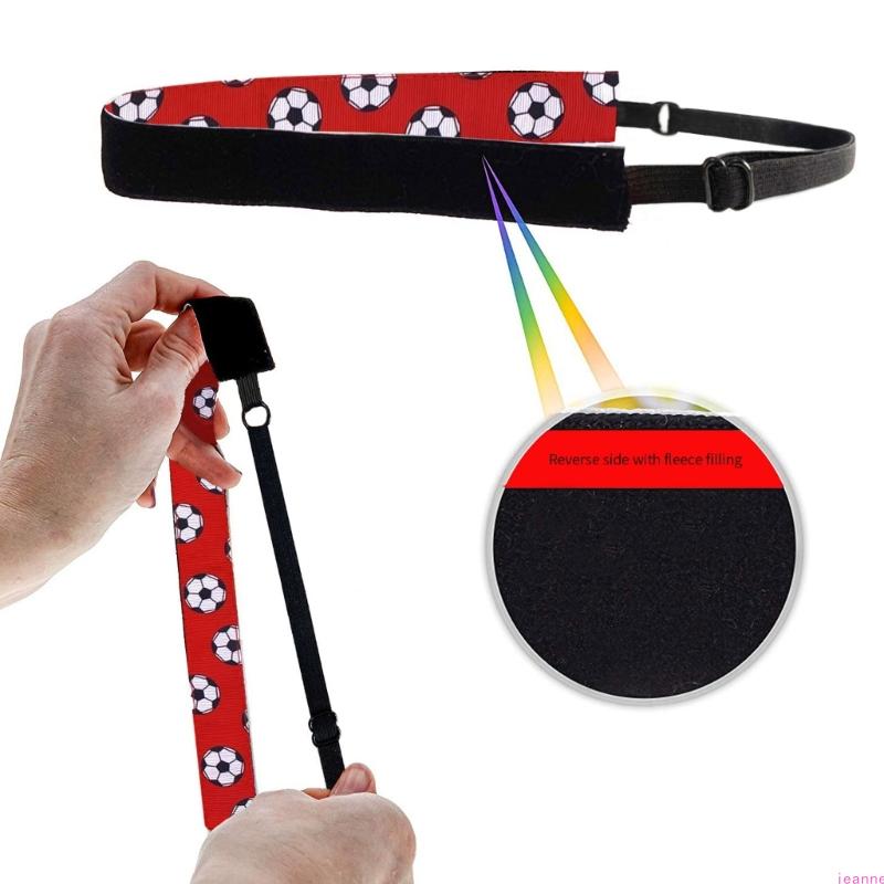 4PCS Football Themed Headbands Elastic Workout Sweat Headbands For Men Women Fitness Running Soccer Festival Celebration