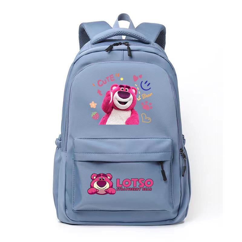 New LOSTO Strawberry Bear Printed Cartoon High-value Primary School Schoolbag Ultra-light Decompression Large Capacity