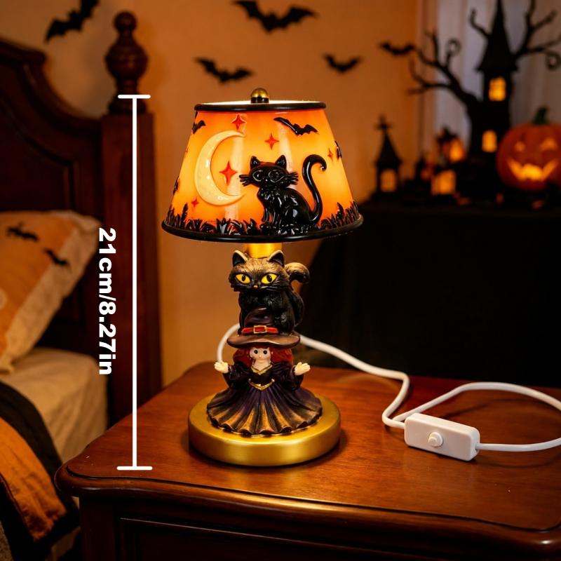 Halloween Kürbis Schädel Tischlampe Nachtlicht Gruselige Atmosphäre Schreibtischornament Für Zuhause Schlafzimmer Party Feiertagsdekoration Geschenke