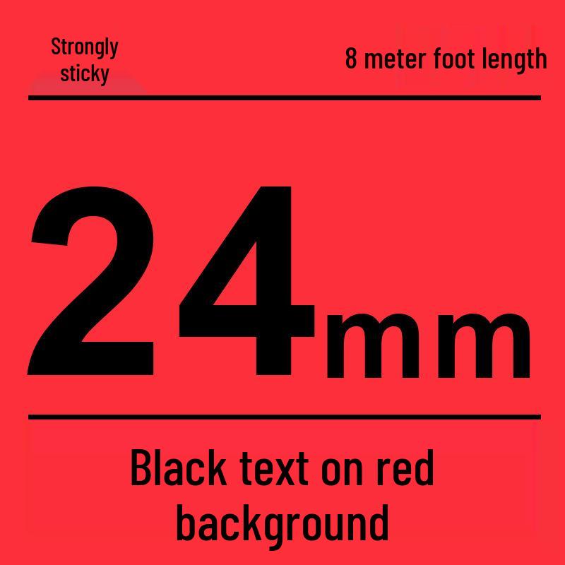 Compatível Fita para Rotulador Brother 12mm: PT-E100B/D210/D450/115B, Autoadesivo Laminado