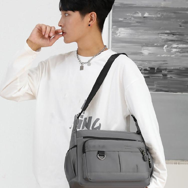Oxfords Toted Bag for Men Shoulder Crossbody Handbag with Multi Pockets Zipper for Work Office Travel and Daily Use