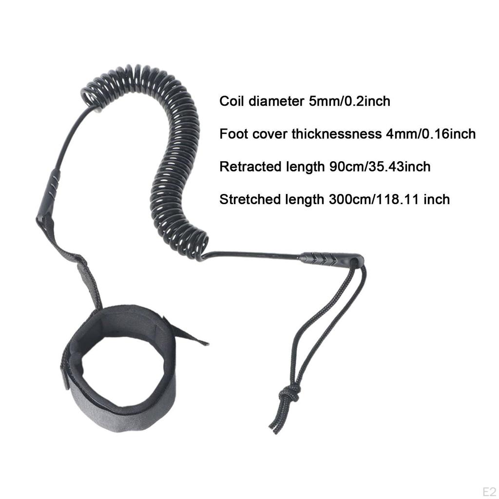 Coiled Surfboard Leash Holder Paddle Board Elastic Comfortable Foot Strap Surfing Supplies