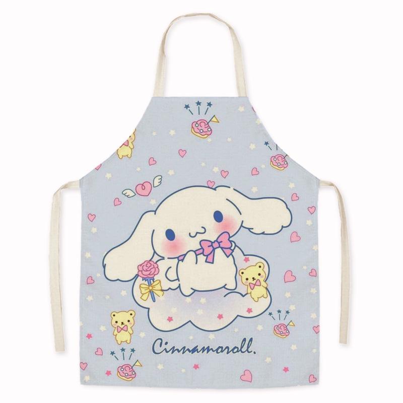 Cartoon Dog Sleeveless Anti-Fouling Apron for Home, Kitchen, Cooking, Baking, and Cleaning