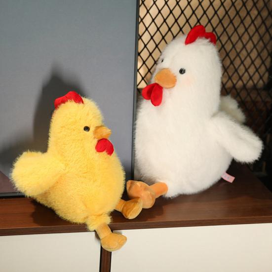 Chicken Plush Toy Soft Cotton Fully Filled Lovely Simulation Poultry Doll Plushies Companion Cushion Stuffed Animal Cartoon Rooster