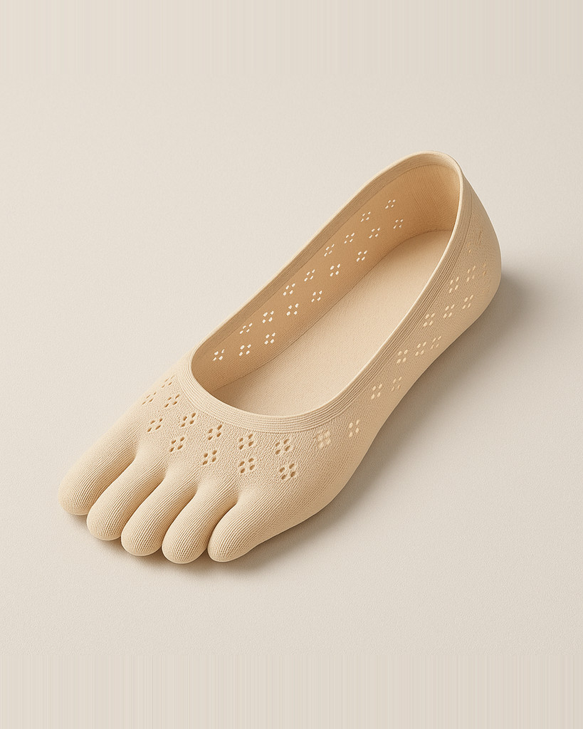 Women Five-Finger Socks Female Ultrathin Sock Toe Invisible Anti-Skid Breathable